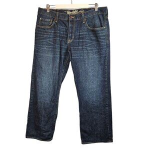 Old Navy Mens Straight Fit Jeans Size 38x30 Dark Wash Denim Comfortable Classic